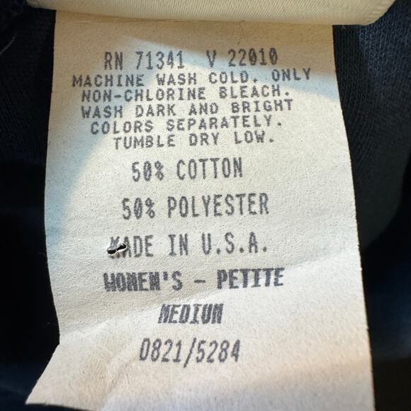 L.L. Bean Made in USA Size Medium Petite Teal Mock Neck Long Sleeve Midi Dress - Picture 7 of 7